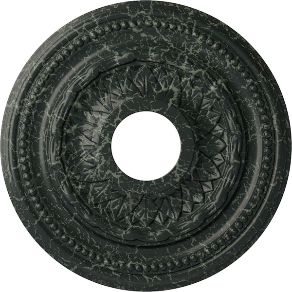 Ekena Millwork Galway Ceiling Medallion (Canopies up to 3 1/4"), 15 3/4"OD x 3 1/4"ID x 1"P, Painted Turtle Crackle CM15GAPTC - main